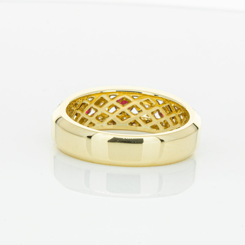18ct Yellow Gold Ruby & Diamond Cecelia Ring-Ring-Walker & Hall