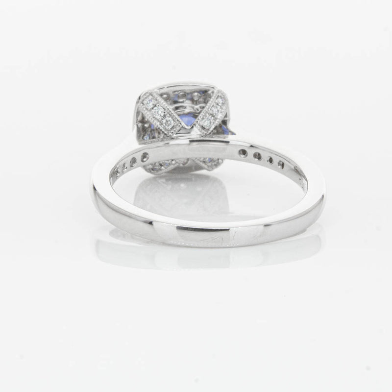18ct White Gold .92ct Sapphire & Diamond Aurora Ring-Ring-Walker & Hall