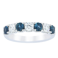 18ct White Gold .76ct Sapphire & Diamond Rialto Ring-Ring-Walker & Hall