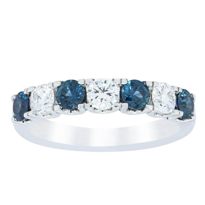 18ct White Gold .76ct Sapphire & Diamond Rialto Ring-Ring-Walker & Hall