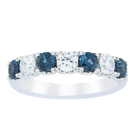 18ct White Gold .76ct Sapphire & Diamond Rialto Ring-Ring-Walker & Hall