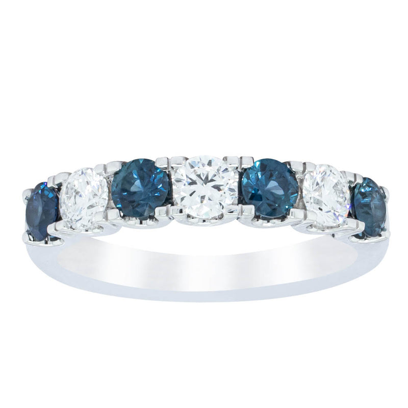 18ct White Gold .76ct Sapphire & Diamond Rialto Ring-Ring-Walker & Hall