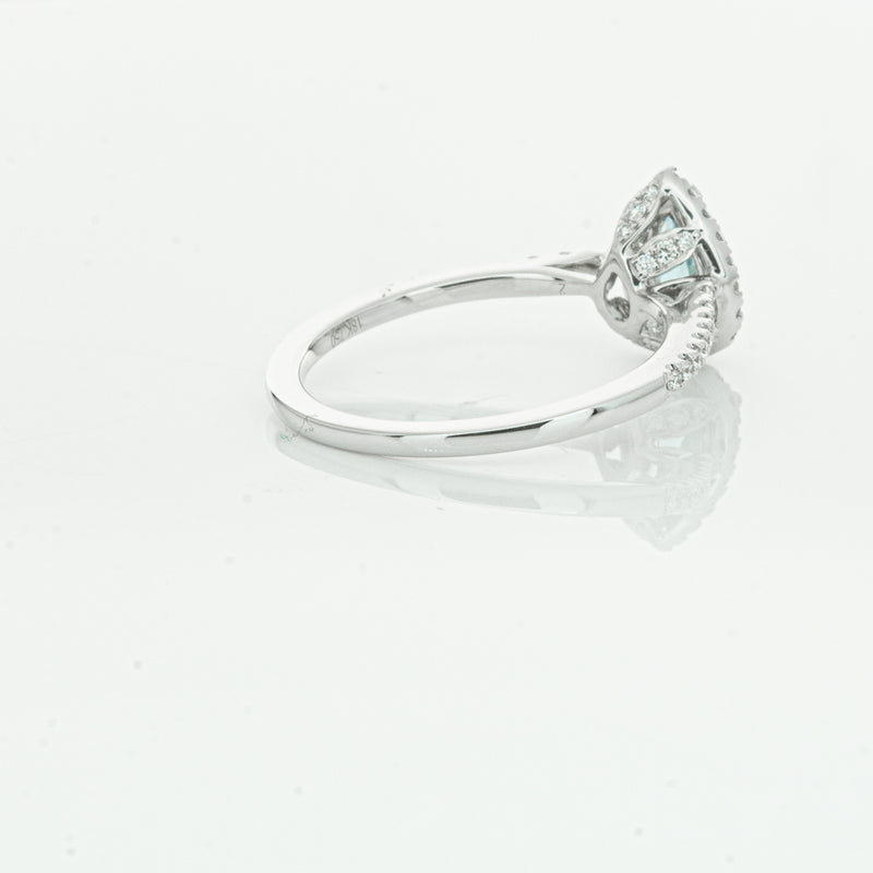 18ct White Gold .60ct Aquamarine & Diamond Mini Sierra Ring-Ring-Walker & Hall