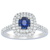 18ct White Gold .79ct Sapphire & Diamond Rosa Ring-Ring-Walker & Hall