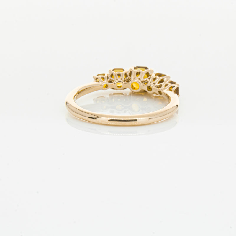 18ct Rose Gold Five Stone Citrine Octavia Ring-Ring-Walker & Hall