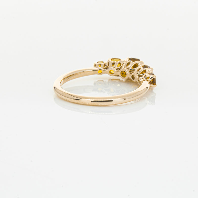 18ct Rose Gold Five Stone Citrine Octavia Ring-Ring-Walker & Hall