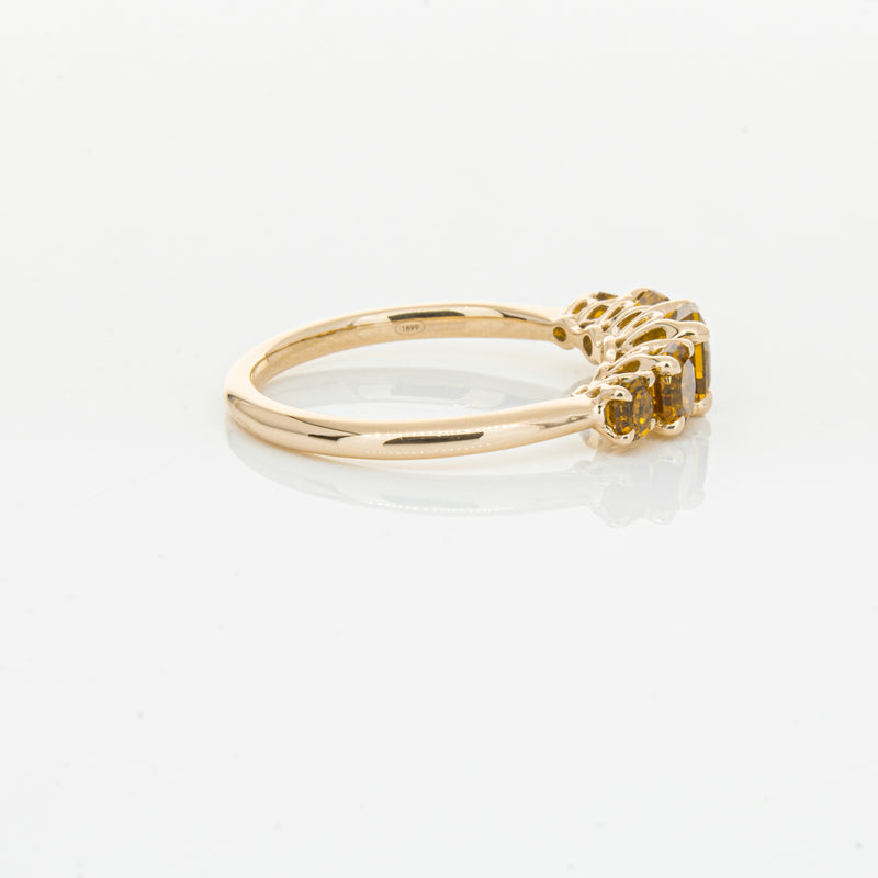 18ct Rose Gold Five Stone Citrine Octavia Ring-Ring-Walker & Hall