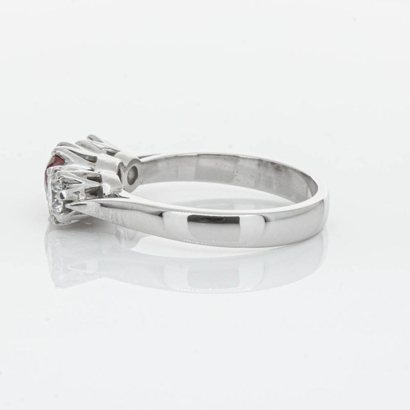 Deja Vu Platinum 1.01ct Ruby & Diamond Ring-Ring-Walker & Hall