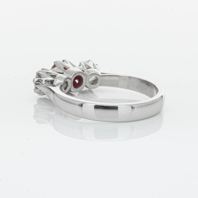 Deja Vu Platinum 1.01ct Ruby & Diamond Ring-Ring-Walker & Hall