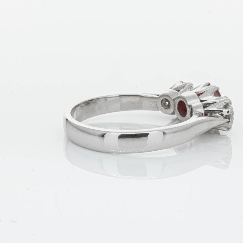 Deja Vu Platinum 1.01ct Ruby & Diamond Ring-Ring-Walker & Hall