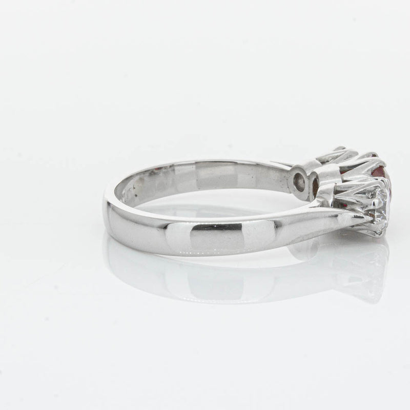 Deja Vu Platinum 1.01ct Ruby & Diamond Ring-Ring-Walker & Hall