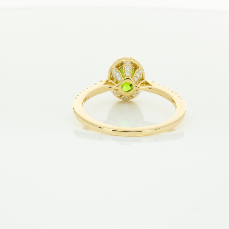 18ct Yellow Gold .94ct Tsavorite & Diamond Mini Sierra Ring-Ring-Walker & Hall