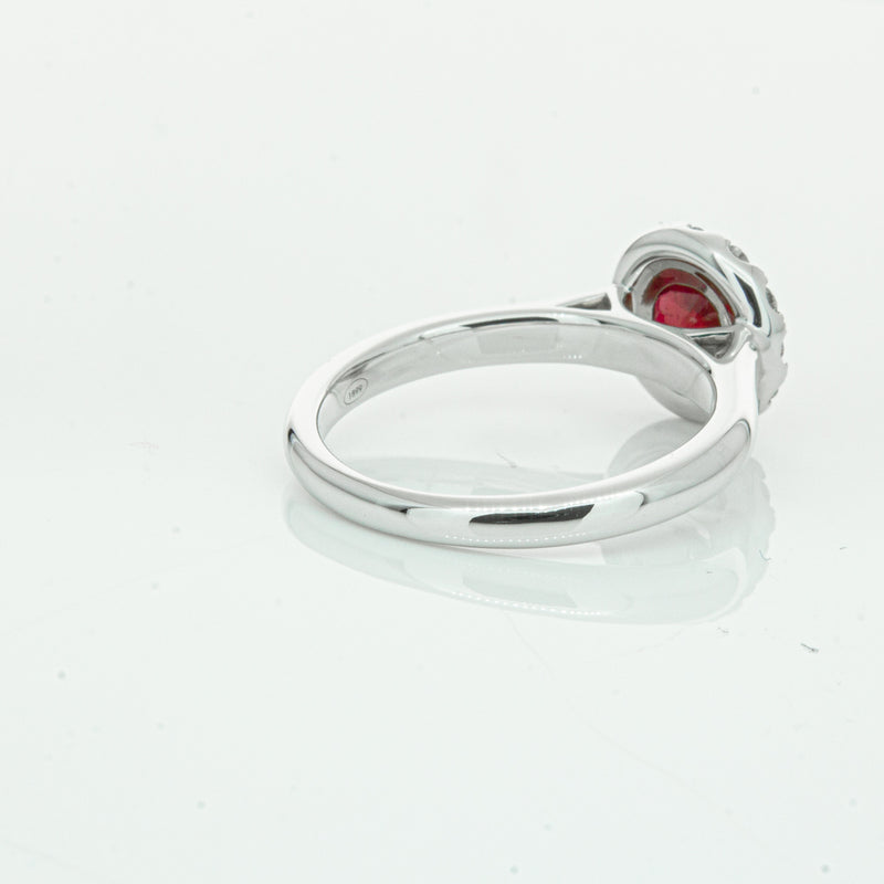 18ct White Gold 1.03ct Ruby & Diamond Eclipse Ring-Ring-Walker & Hall
