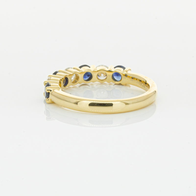 18ct Yellow Gold .85ct Sapphire & Diamond Panorama Ring-Ring-Walker & Hall