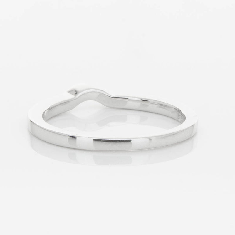18ct White Gold .08ct Diamond Eiffel Band-Ring-Walker & Hall