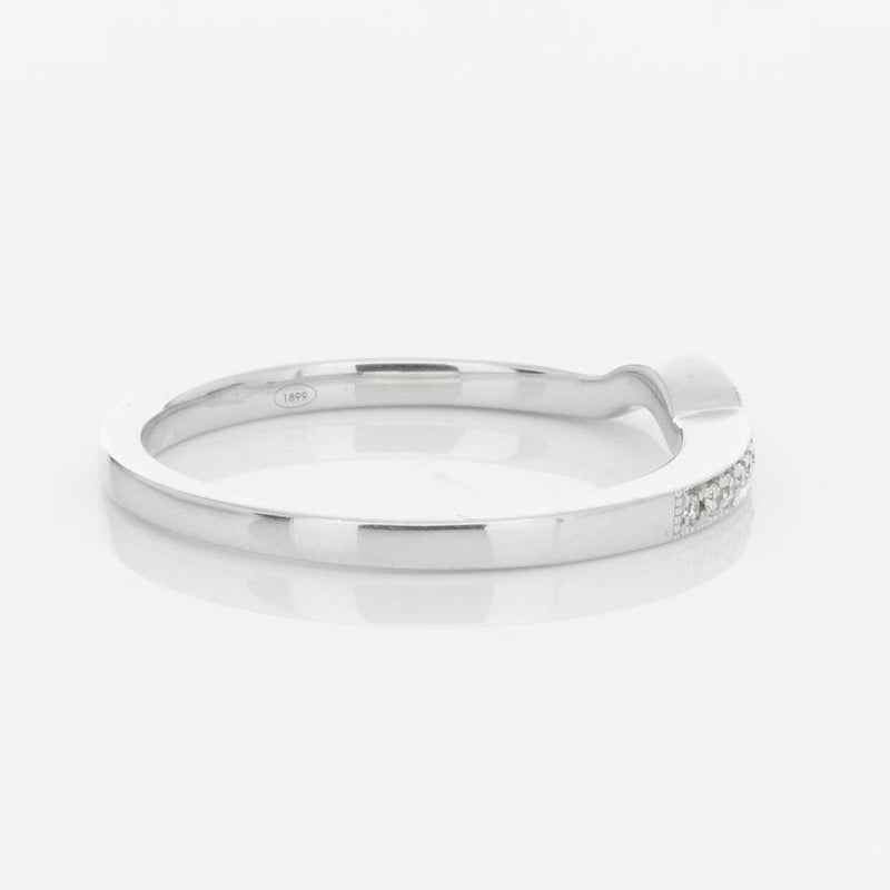 18ct White Gold .08ct Diamond Eiffel Band-Ring-Walker & Hall