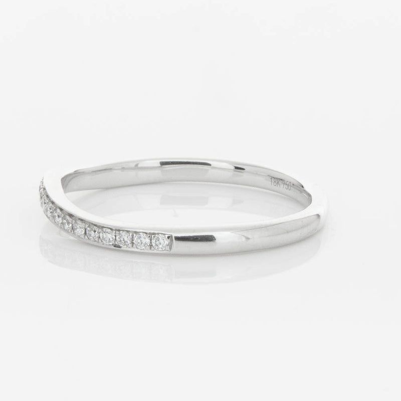 18ct White Gold .15ct Diamond Grace Band-Ring-Walker & Hall