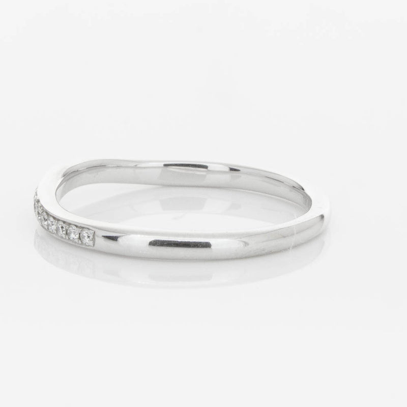 18ct White Gold .15ct Diamond Grace Band-Ring-Walker & Hall