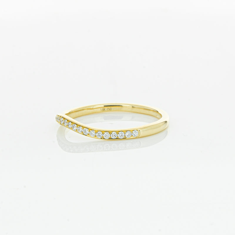 18ct Yellow Gold .15ct Diamond Grace Band-Ring-Walker & Hall