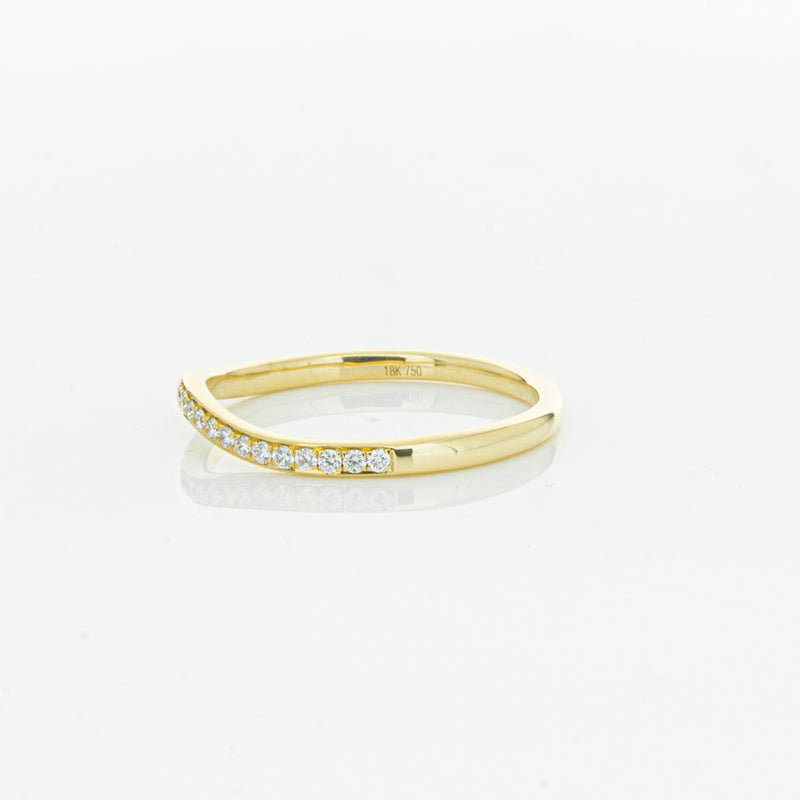 18ct Yellow Gold .15ct Diamond Grace Band-Ring-Walker & Hall