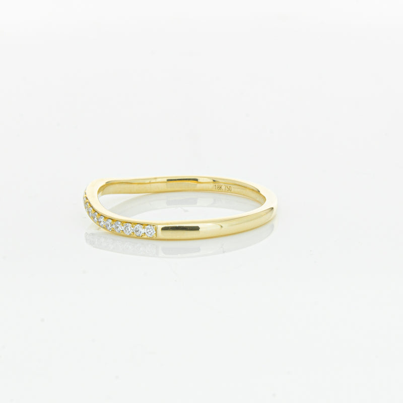 18ct Yellow Gold .15ct Diamond Grace Band-Ring-Walker & Hall