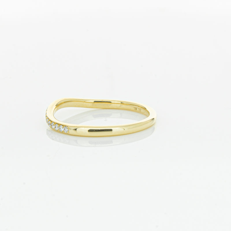 18ct Yellow Gold .15ct Diamond Grace Band-Ring-Walker & Hall