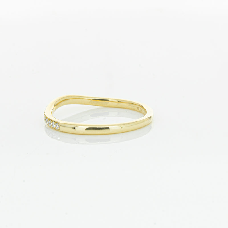18ct Yellow Gold .15ct Diamond Grace Band-Ring-Walker & Hall