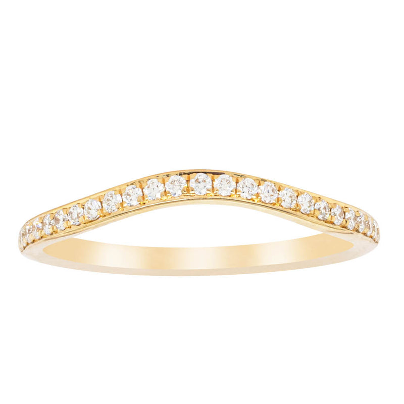 18ct Yellow Gold .15ct Diamond Grace Band-Ring-Walker & Hall
