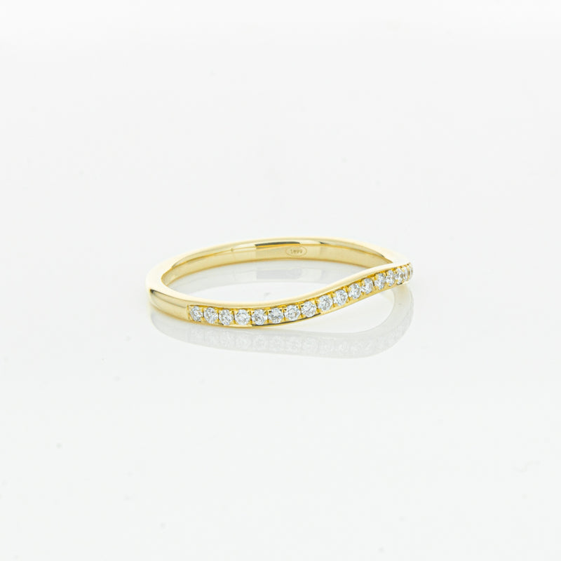 18ct Yellow Gold .15ct Diamond Grace Band-Ring-Walker & Hall