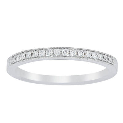 18ct White Gold .12ct Diamond Aurora Band-Ring-Walker & Hall