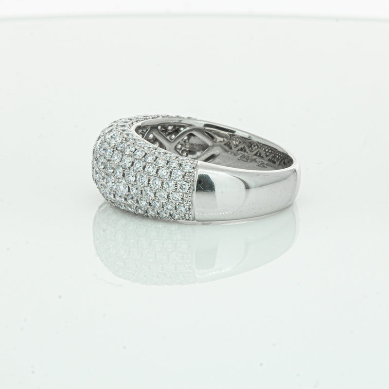 18ct White Gold 1.89ct Diamond Band-Ring-Walker & Hall