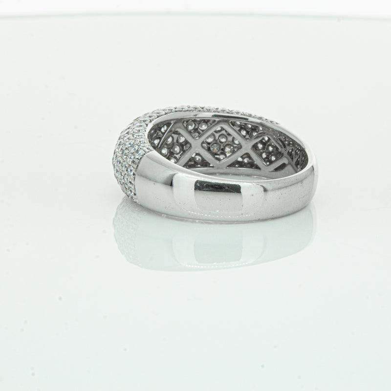 18ct White Gold 1.89ct Diamond Band-Ring-Walker & Hall