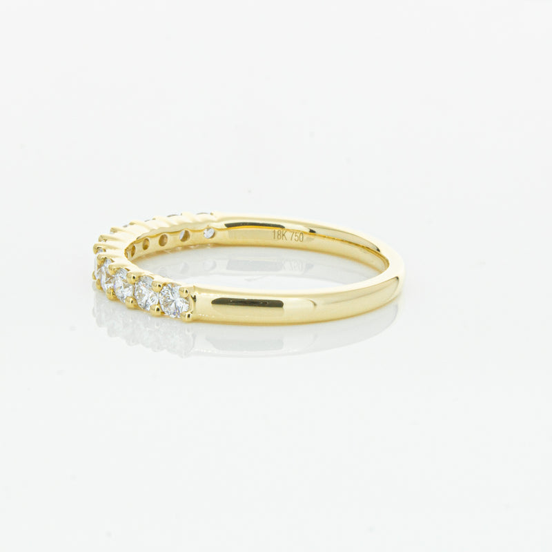 18ct Yellow Gold .50ct Diamond Panorama Band-Ring-Walker & Hall