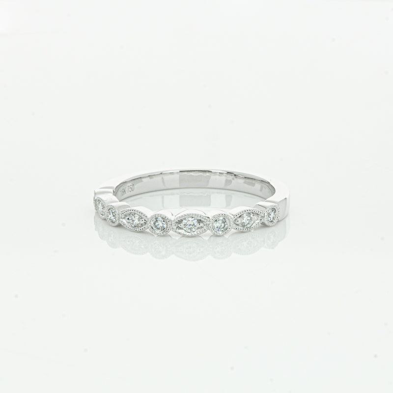 18ct White Gold Diamond Aura Ring-Ring-Walker & Hall