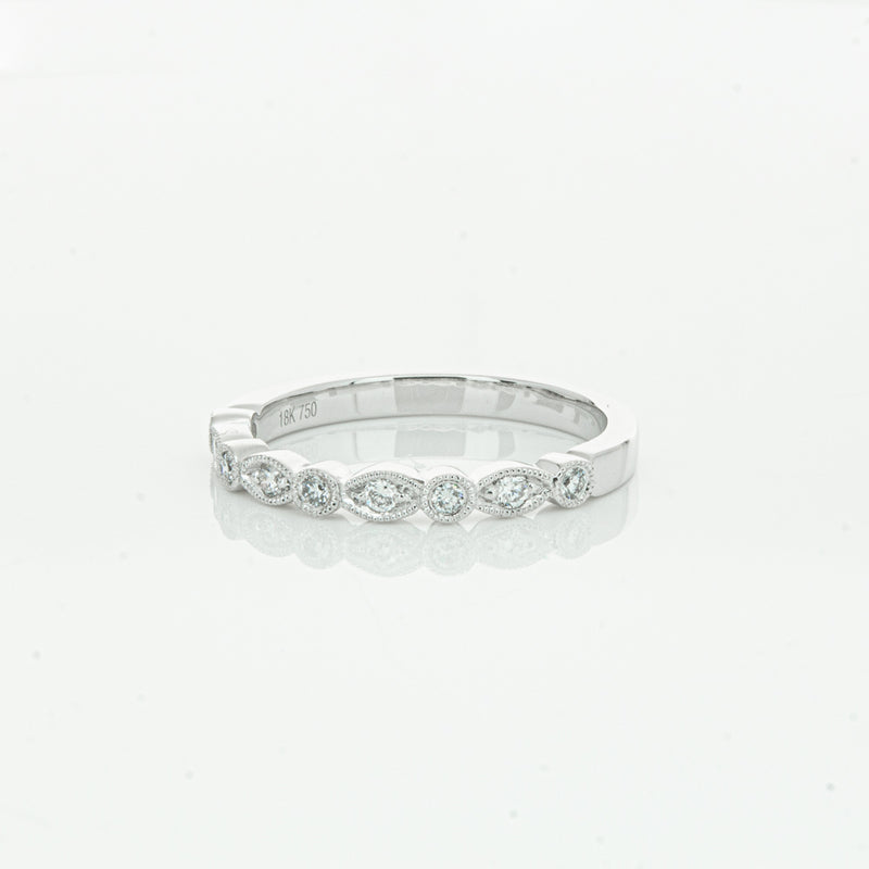 18ct White Gold Diamond Aura Ring-Ring-Walker & Hall