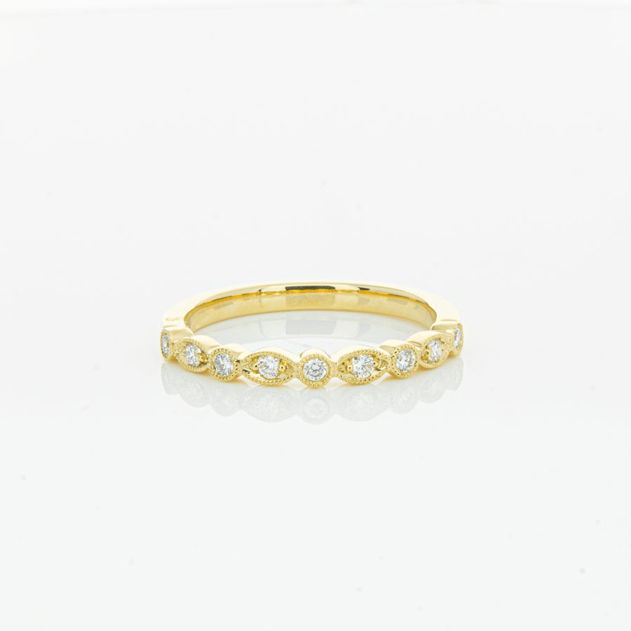 18ct Yellow Gold Diamond Aura Ring-Ring-Walker & Hall