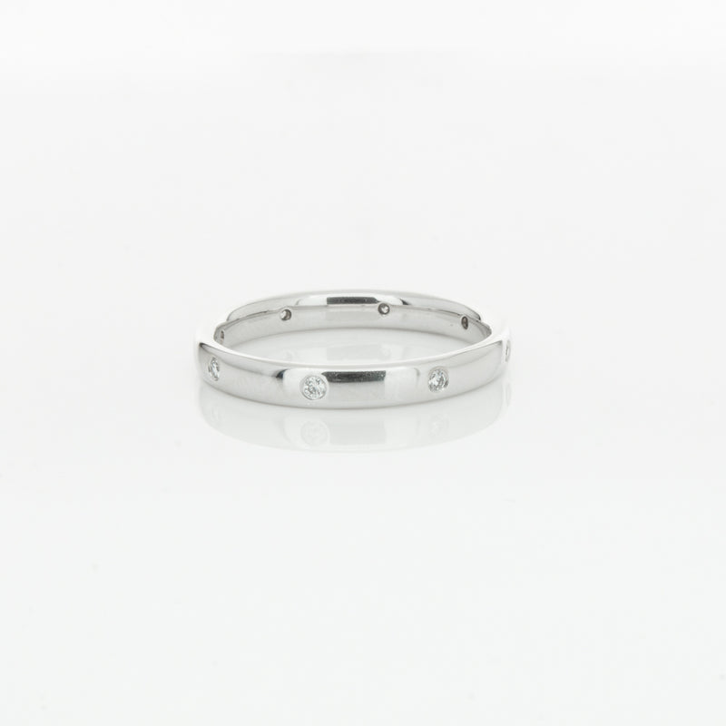 18ct White Gold .08ct Diamond Lucky Band-Ring-Walker & Hall