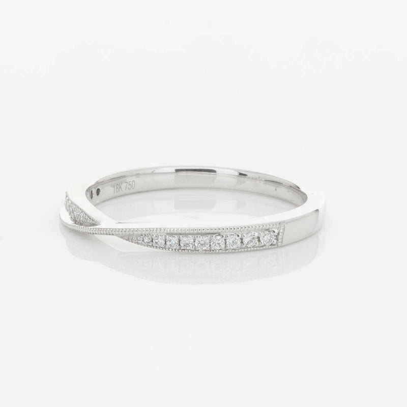 18ct White Gold .09ct Diamond Zenith Band-Ring-Walker & Hall