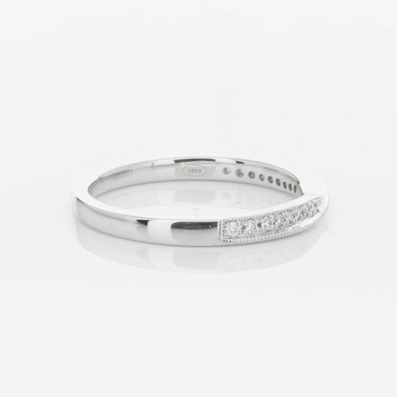 18ct White Gold .09ct Diamond Zenith Band-Ring-Walker & Hall