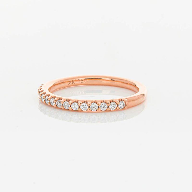 18ct Rose Gold .20ct Manhattan Diamond Band-Ring-Walker & Hall