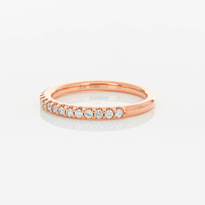18ct Rose Gold .20ct Manhattan Diamond Band-Ring-Walker & Hall
