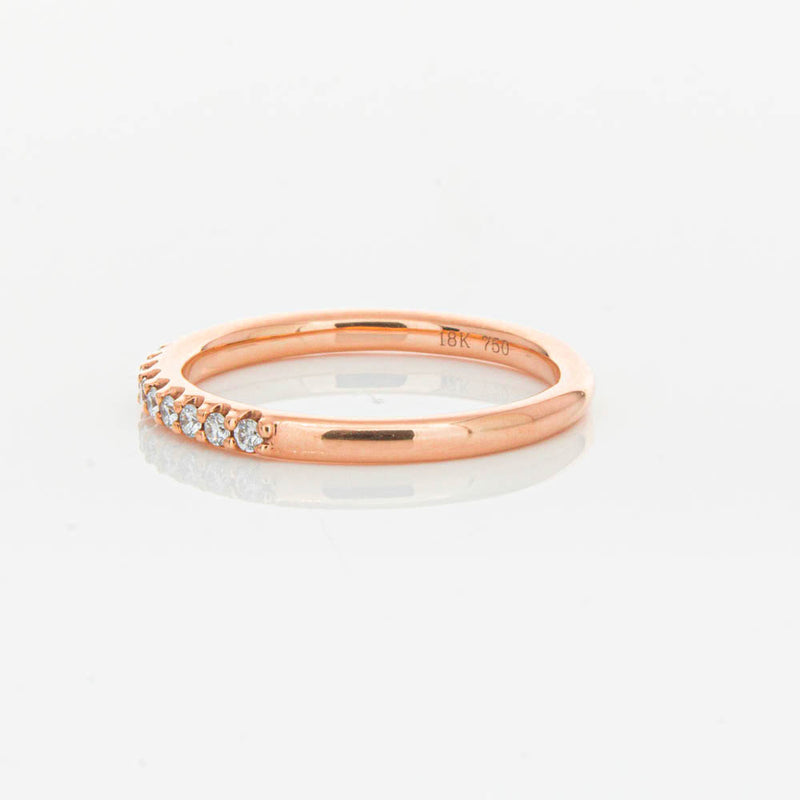 18ct Rose Gold .20ct Manhattan Diamond Band-Ring-Walker & Hall