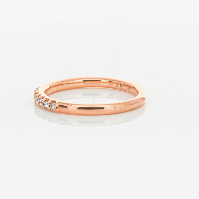 18ct Rose Gold .20ct Manhattan Diamond Band-Ring-Walker & Hall