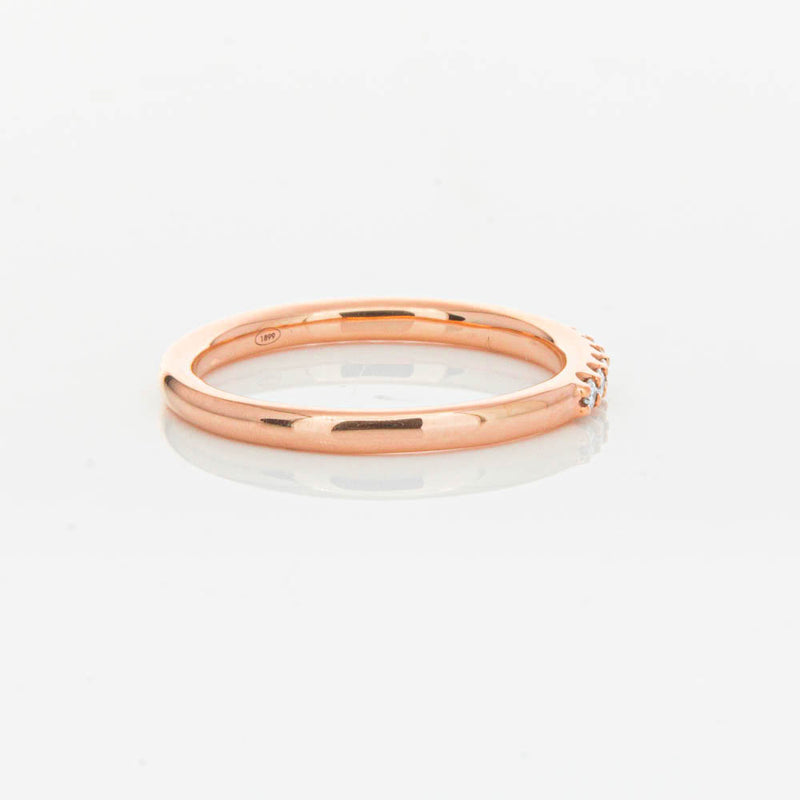 18ct Rose Gold .20ct Manhattan Diamond Band-Ring-Walker & Hall