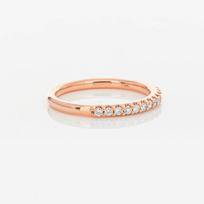 18ct Rose Gold .20ct Manhattan Diamond Band-Ring-Walker & Hall