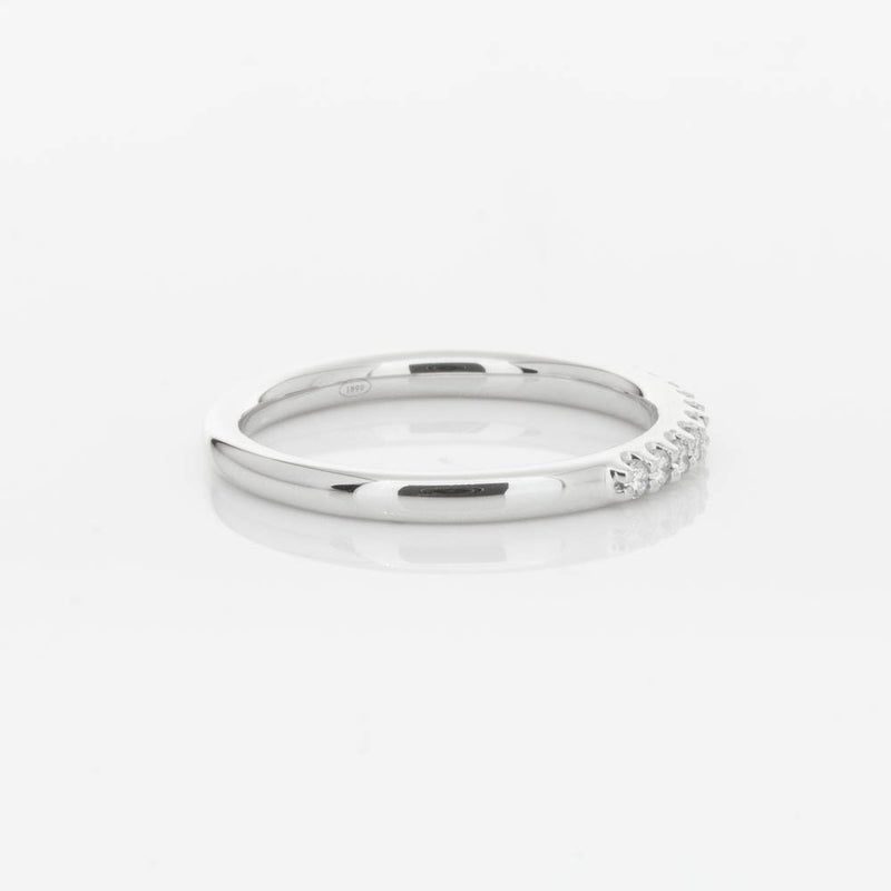 18ct White Gold .20ct Diamond Manhattan Band-Ring-Walker & Hall