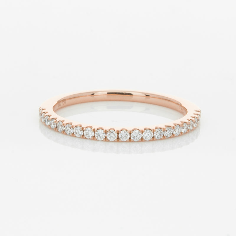 18ct Rose Gold Diamond Millie Band-Ring-Walker & Hall
