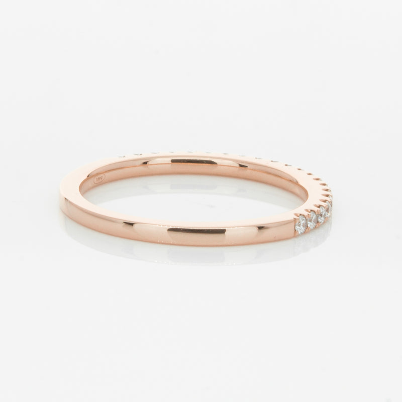 18ct Rose Gold Diamond Millie Band-Ring-Walker & Hall