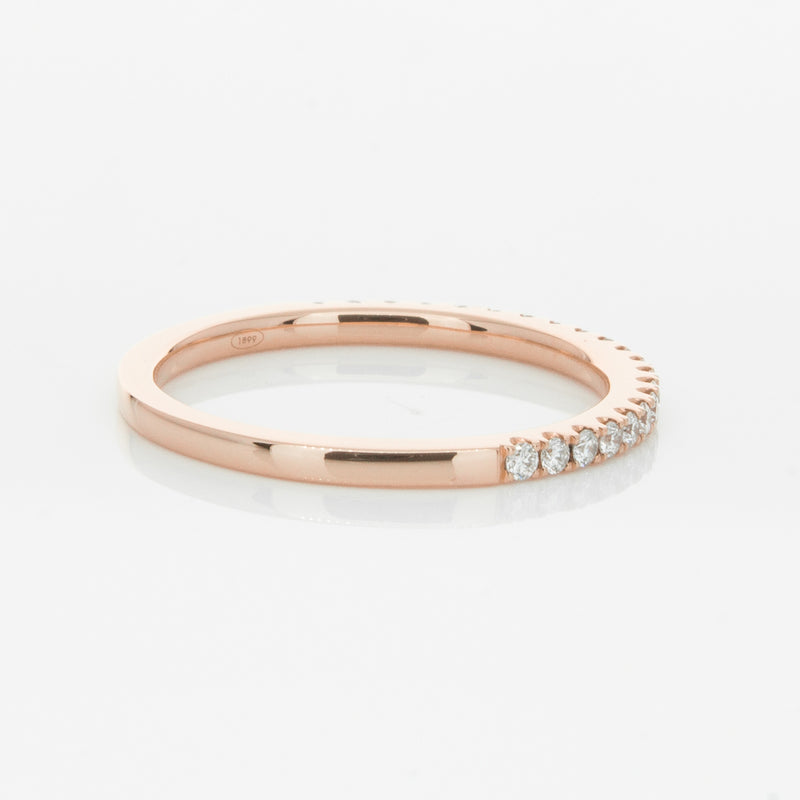 18ct Rose Gold Diamond Millie Band-Ring-Walker & Hall