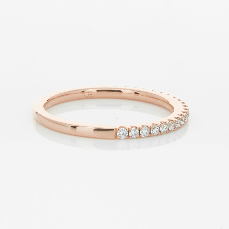 18ct Rose Gold Diamond Millie Band-Ring-Walker & Hall